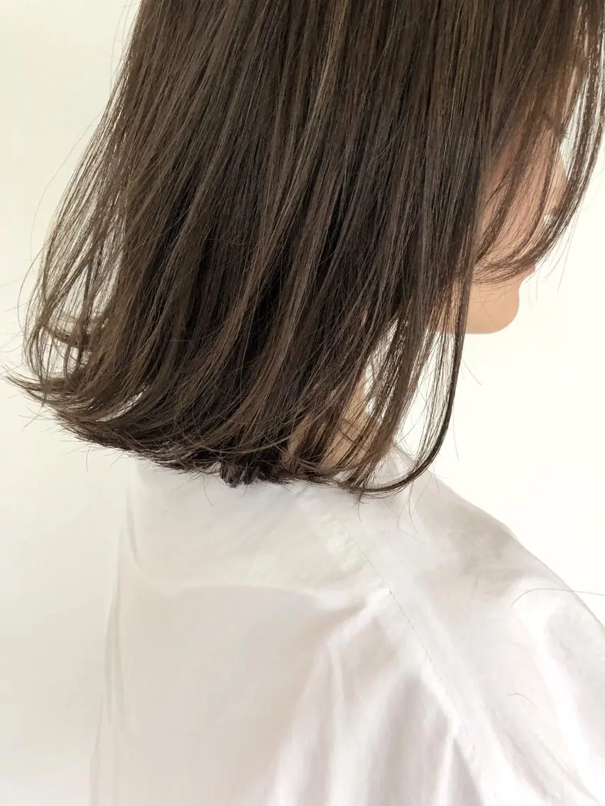 ミディアム ハイライト ボブ/縮毛矯正 🌟梅田盛一🌟のヘアスタイル