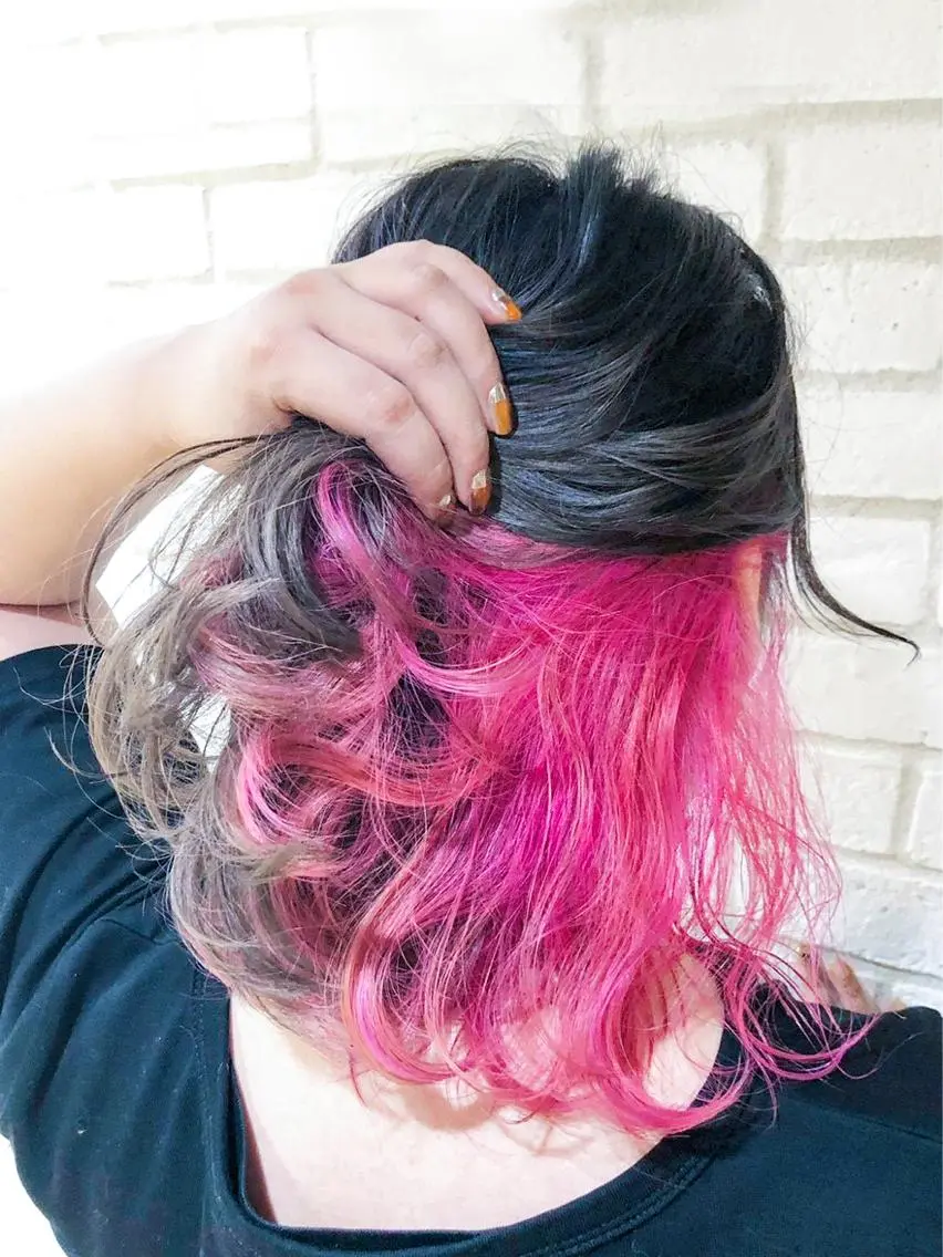 ミディアム カラー ヘアアレンジ VIM hairおもろまち店のヘアスタイル
