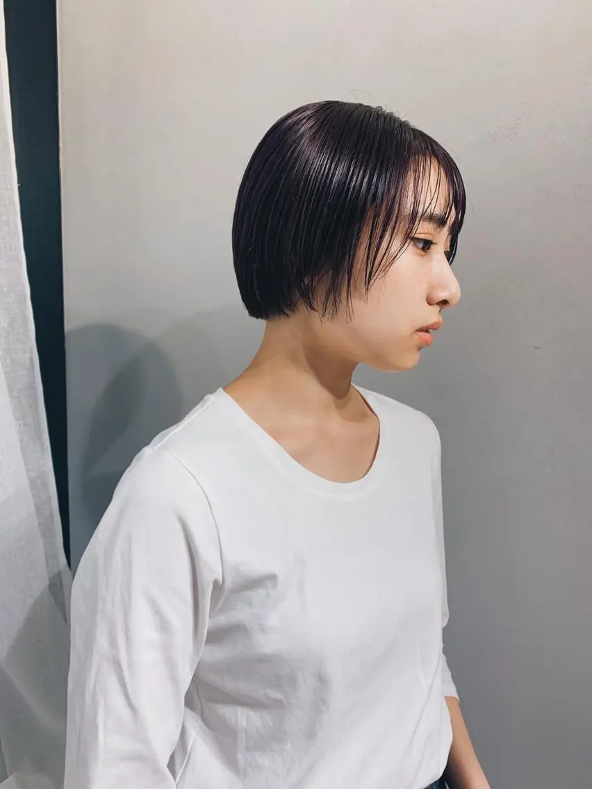 カラー ボブパーマコテ巻き風 パーマNo1深江秀平のヘアスタイル