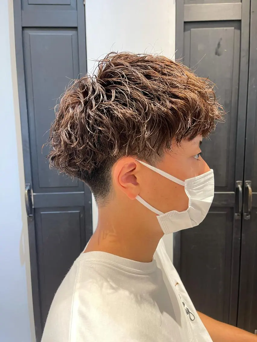 ショート パーマ メンズ メンズパーマ ツイストスパイラルパーマ スパイラルパーマ カット パーマ トリートメント ヘアセット TAKE メンズ特化のヘアスタイル