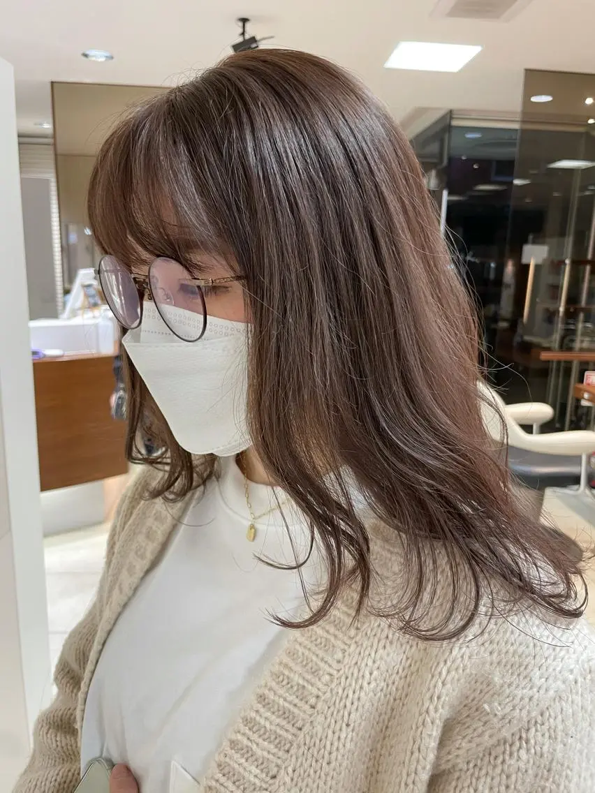 セミロング カラー ヘアアレンジ カット ヘアカラー トリートメント 【Sweep】おじま のぞみのヘアスタイル