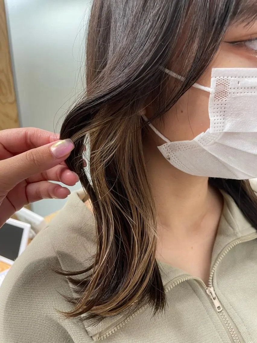カラー ベージュカラー ブリーチ 🎀 RIKAのヘアスタイル