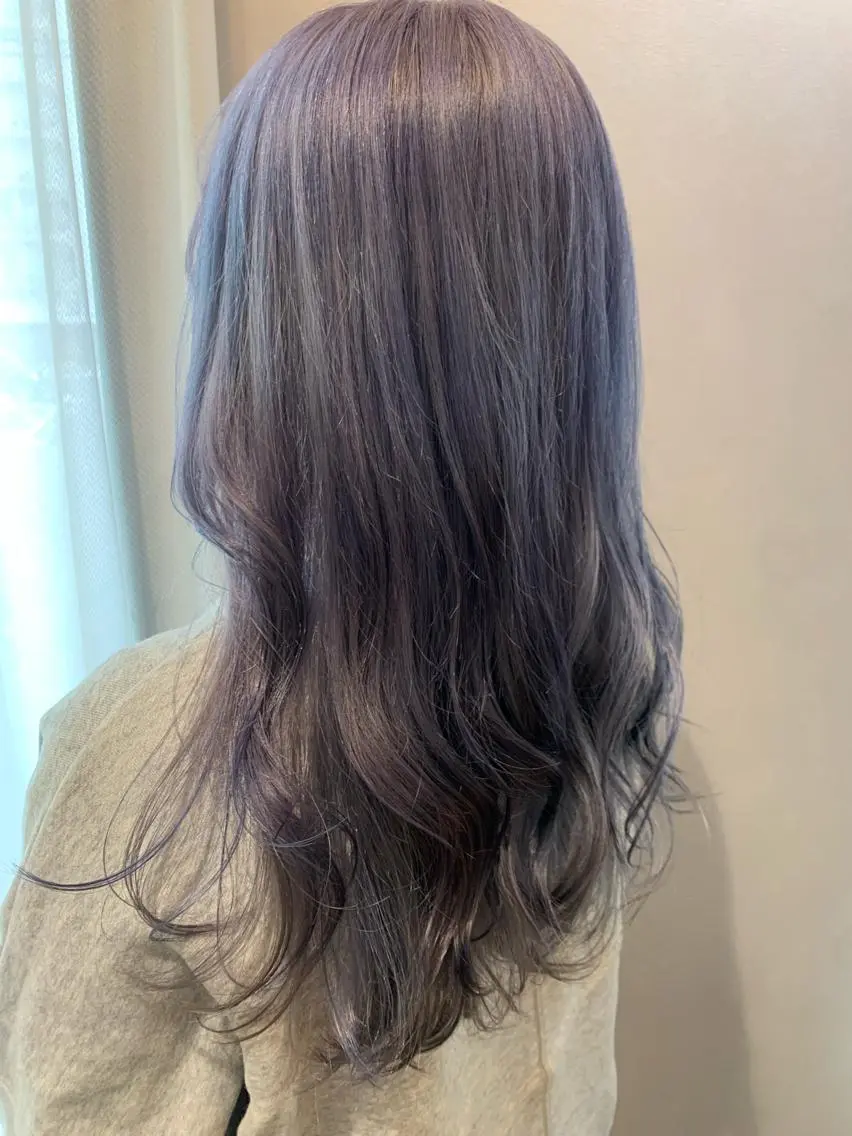 ロング カラー ブリーチ カット ヘアカラー トリートメント hubhair レイヤー/透明感のヘアスタイル