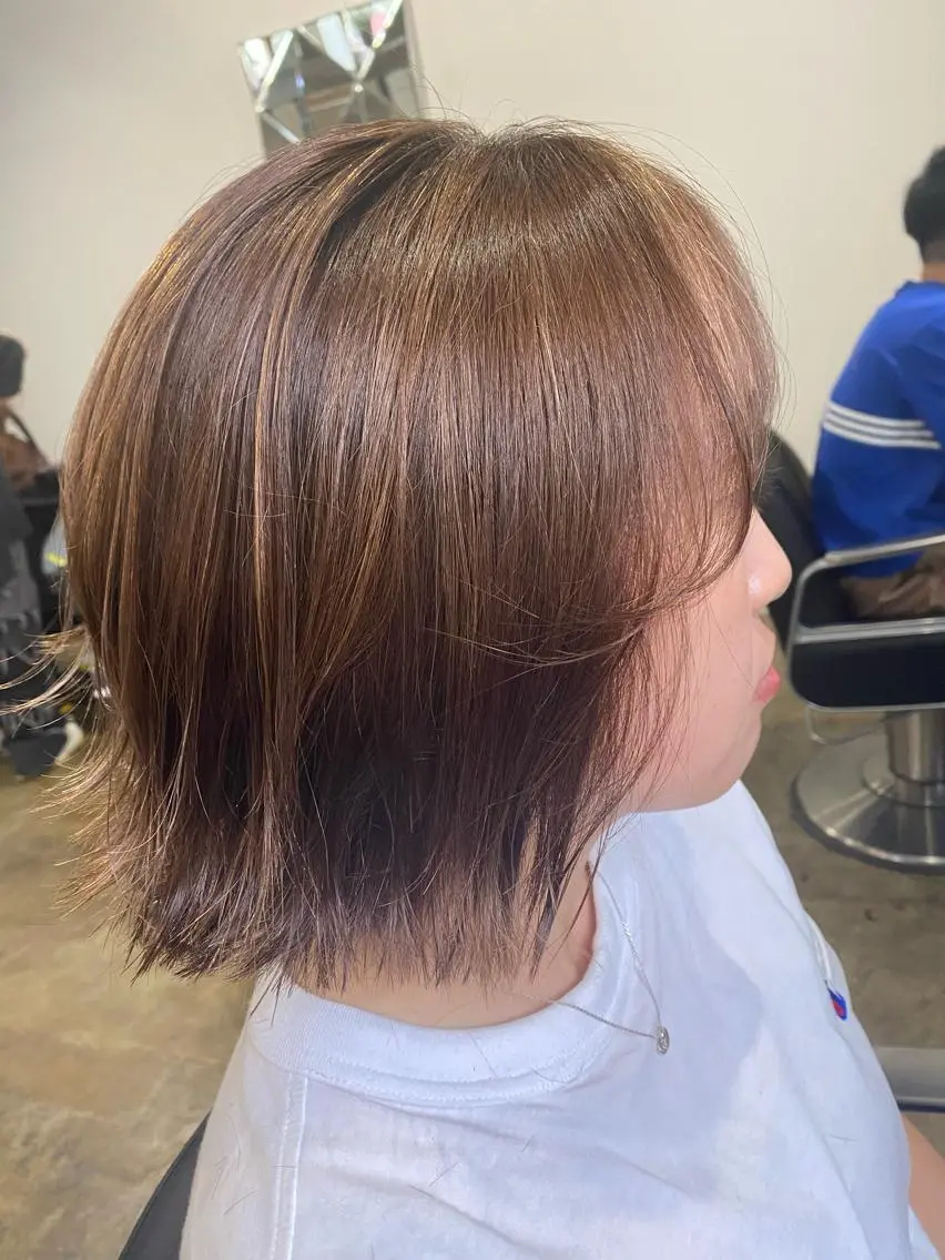 ショート カラー ハイライトカラー ハイライト カット ヘアカラー くせ毛多毛特化 高橋　淳のヘアスタイル