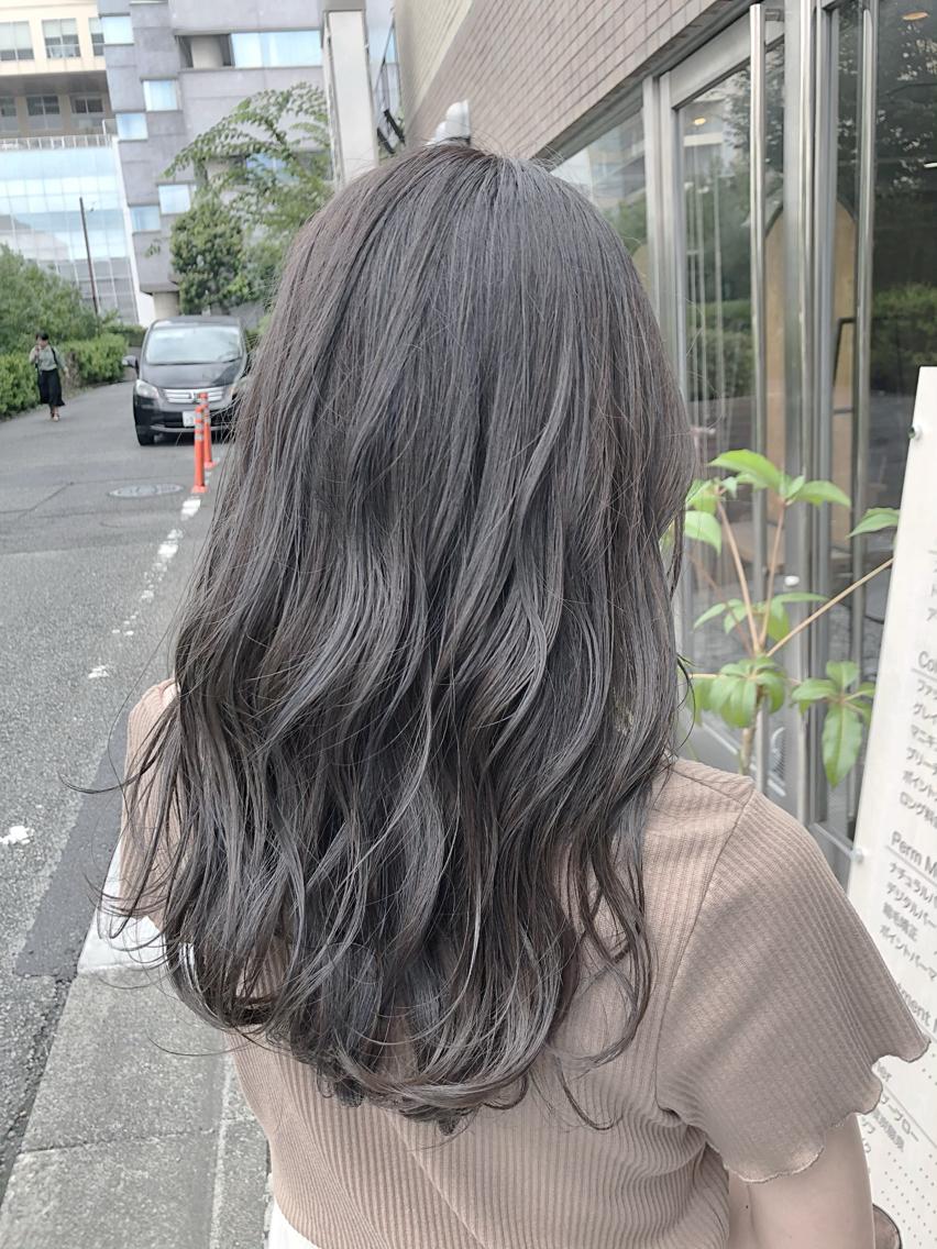 ロング ハイライト 植田 敬太のヘアスタイル
