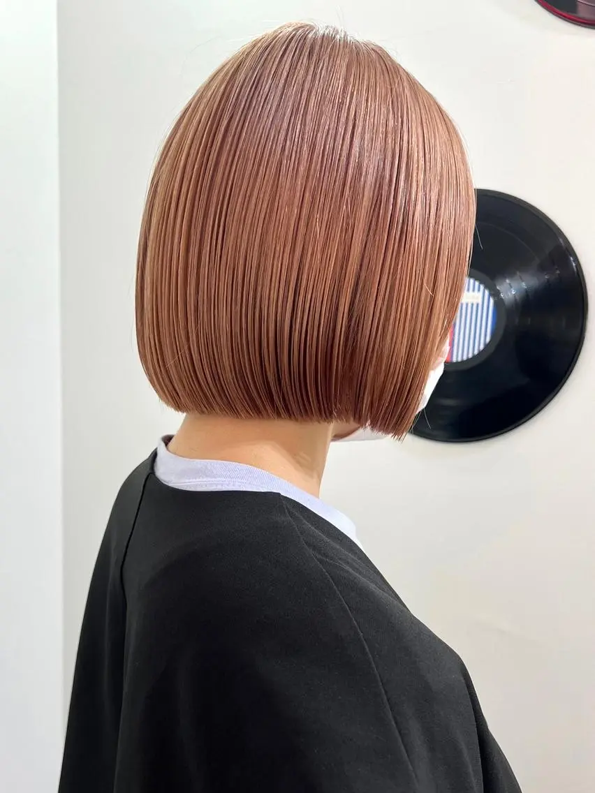 ショート カラー ヘアカラー トリートメント ボブ/レイヤー/ ハッシュカット/河内のヘアスタイル