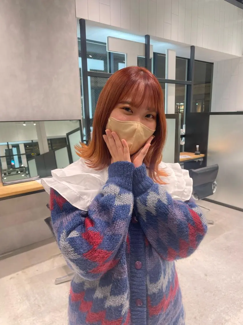 ミディアム ヘアカラー 横山 カミールのヘアスタイル