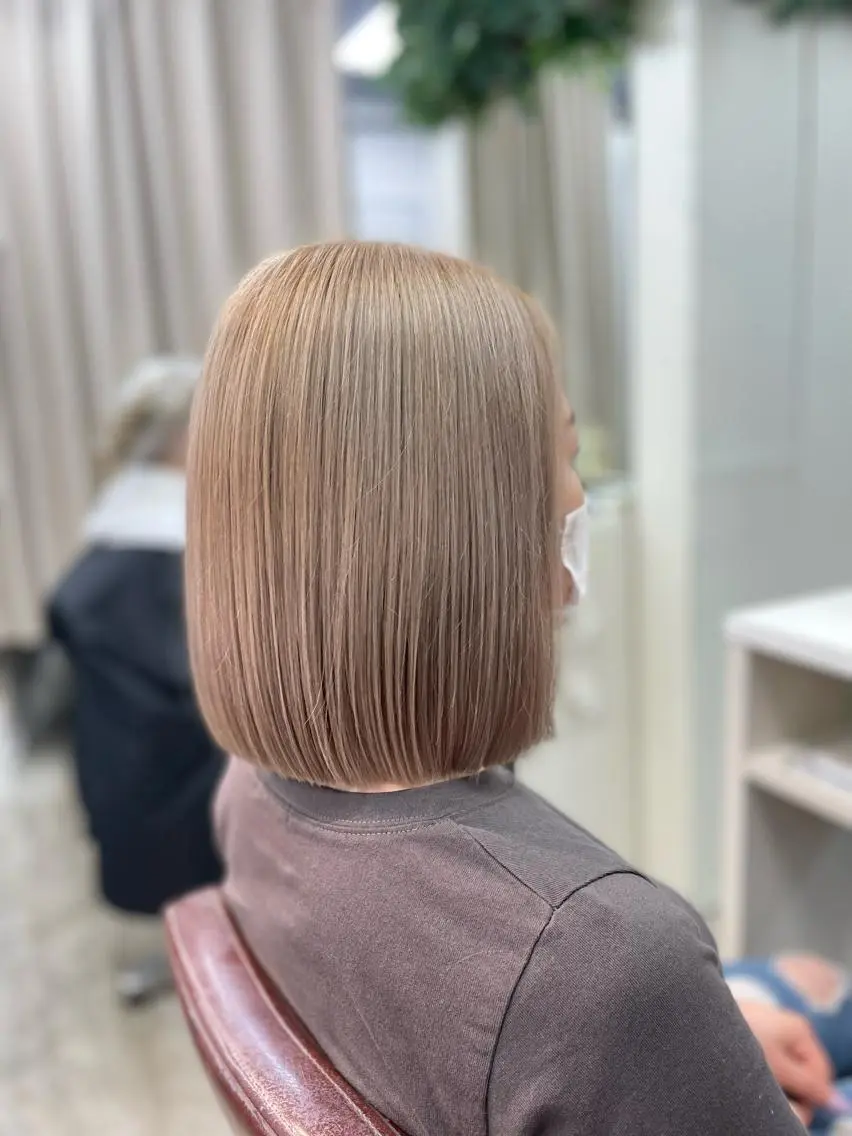 ショート カラー ヘアカラー ヘアセット 韓国ヘア🤍髪質改善 🇰🇷AKANEのヘアスタイル
