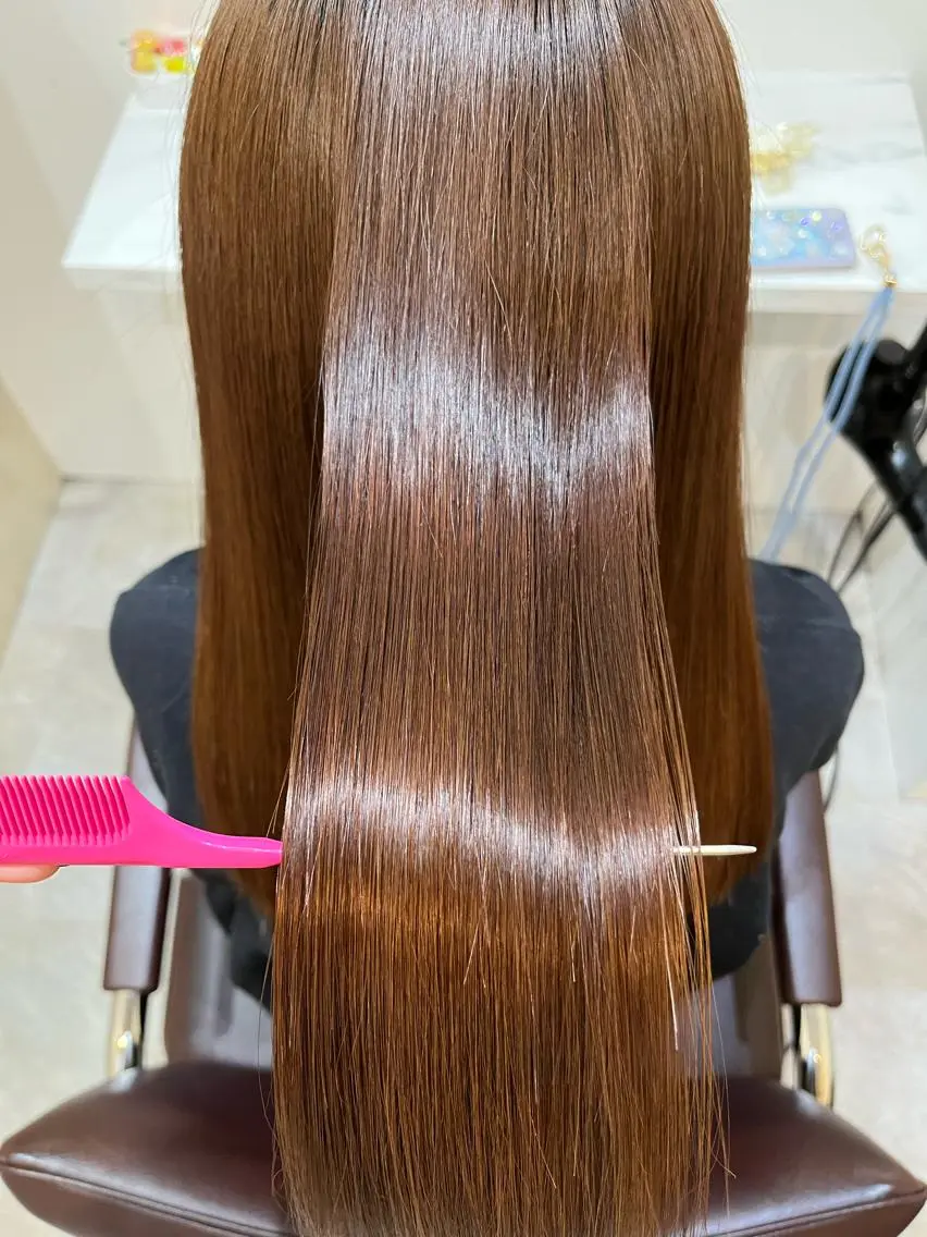 ロング カット ヘアカラー トリートメント 【髪質改善 艶髪】 布川 莉穂のヘアスタイル