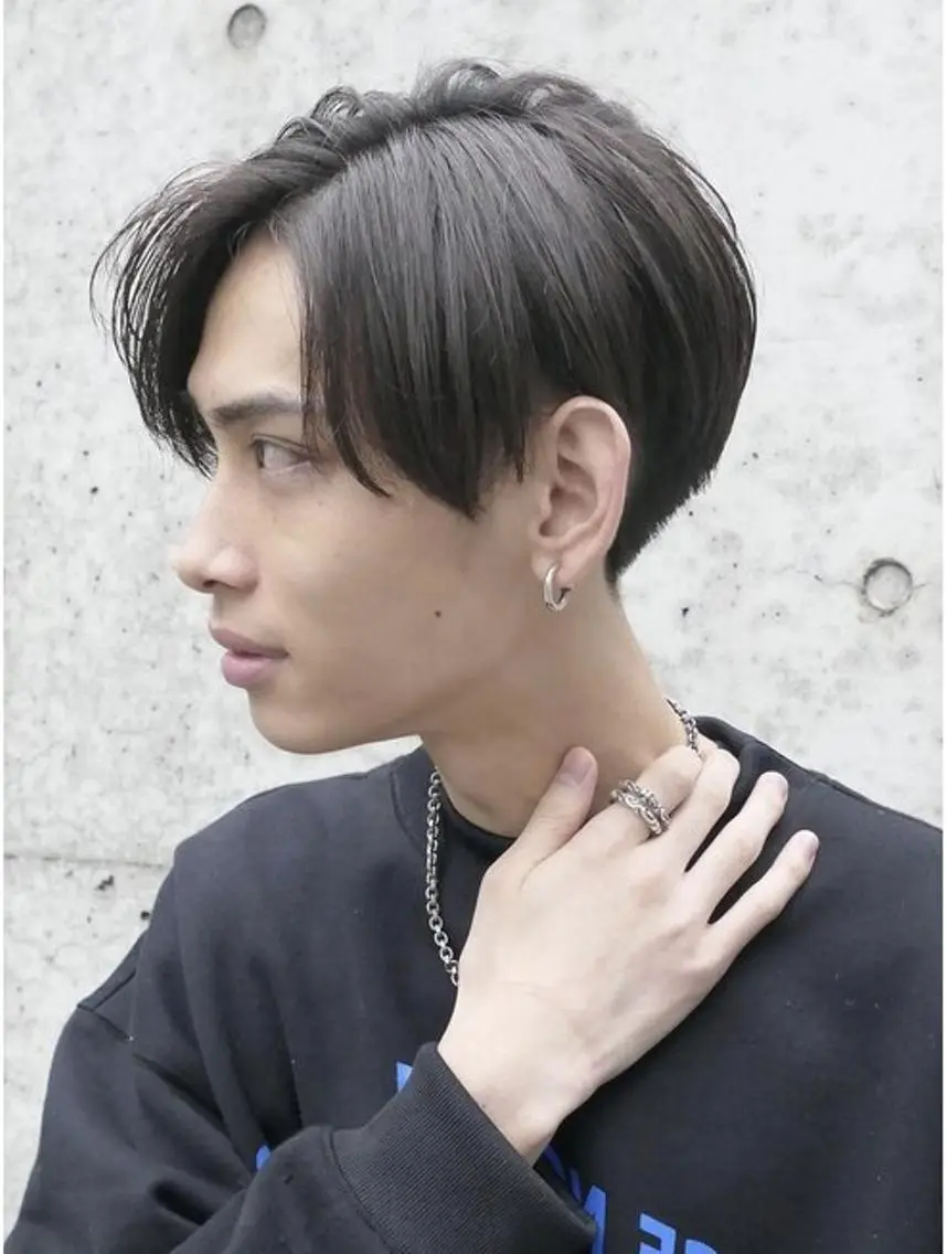 ミディアム メンズ 縮毛矯正 ヒロ銀座 石川 昂のヘアスタイル