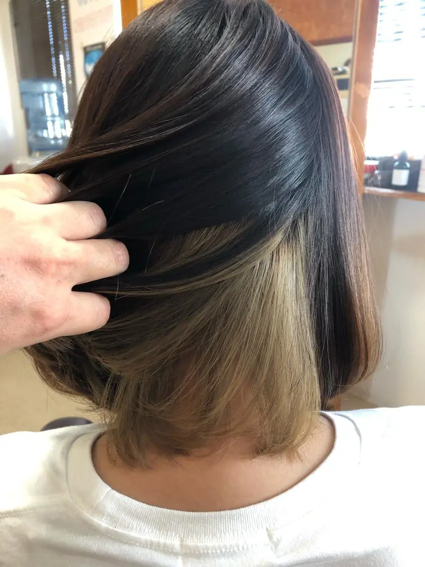 ミディアム カラー カット ヘアカラー トリートメント 嘉手納美容室 ルアナエヴァのヘアスタイル
