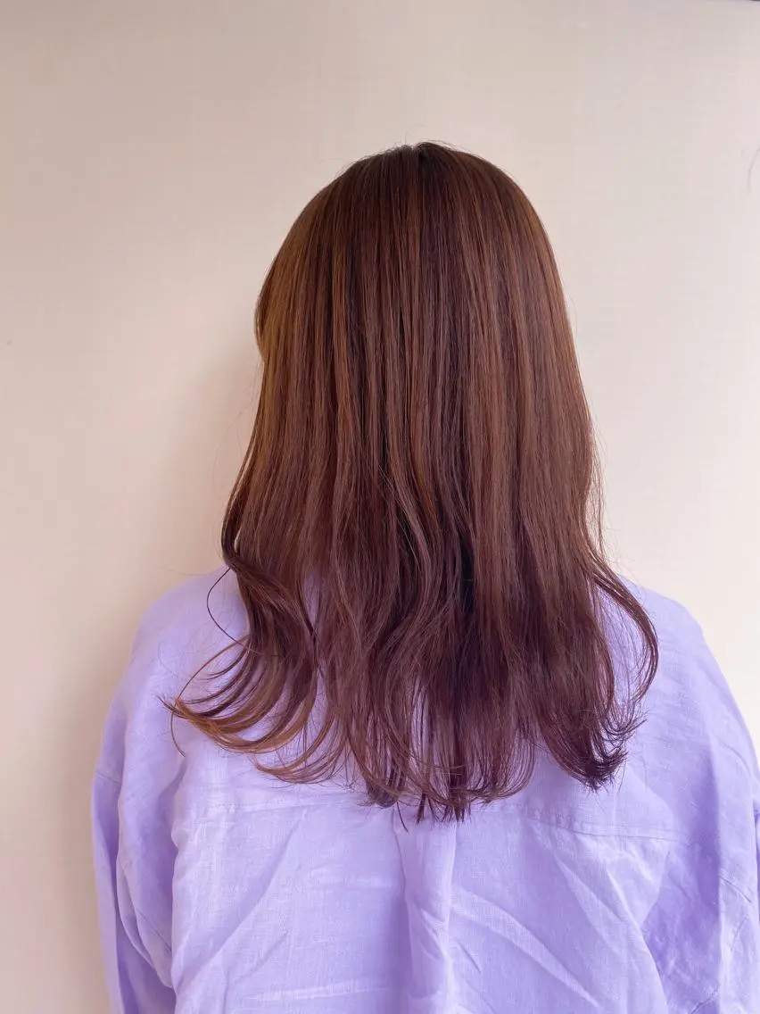 セミロング カラー カット ヘアカラー トリートメント 入江 允のヘアスタイル
