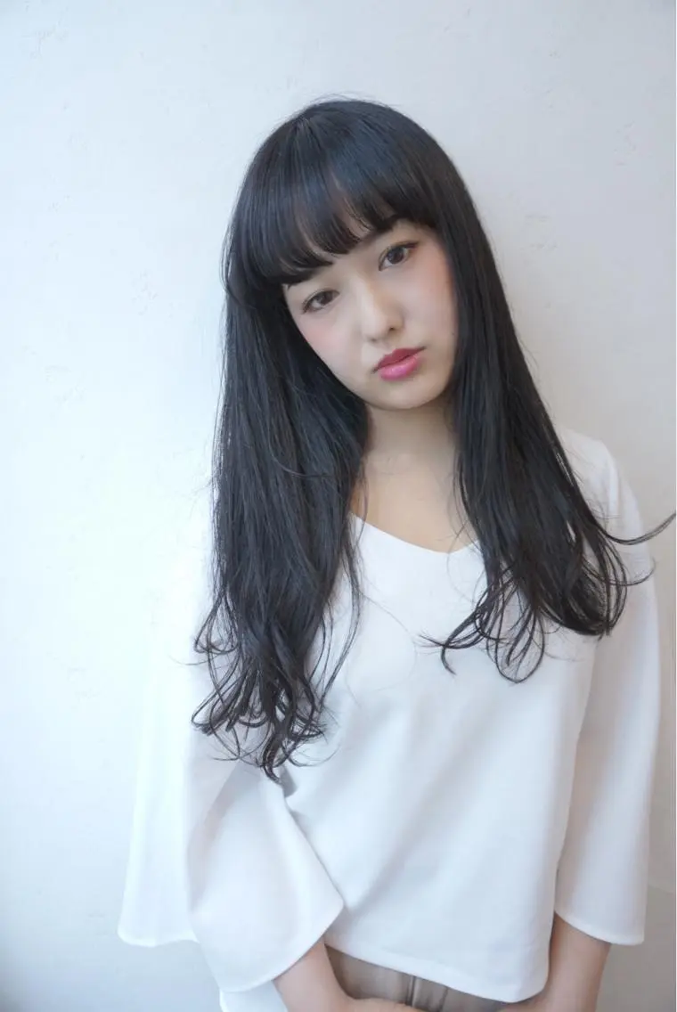 カラー 黒髪 ブルーカラー ブルーブラック TOWA 野村　コウダイのヘアスタイル