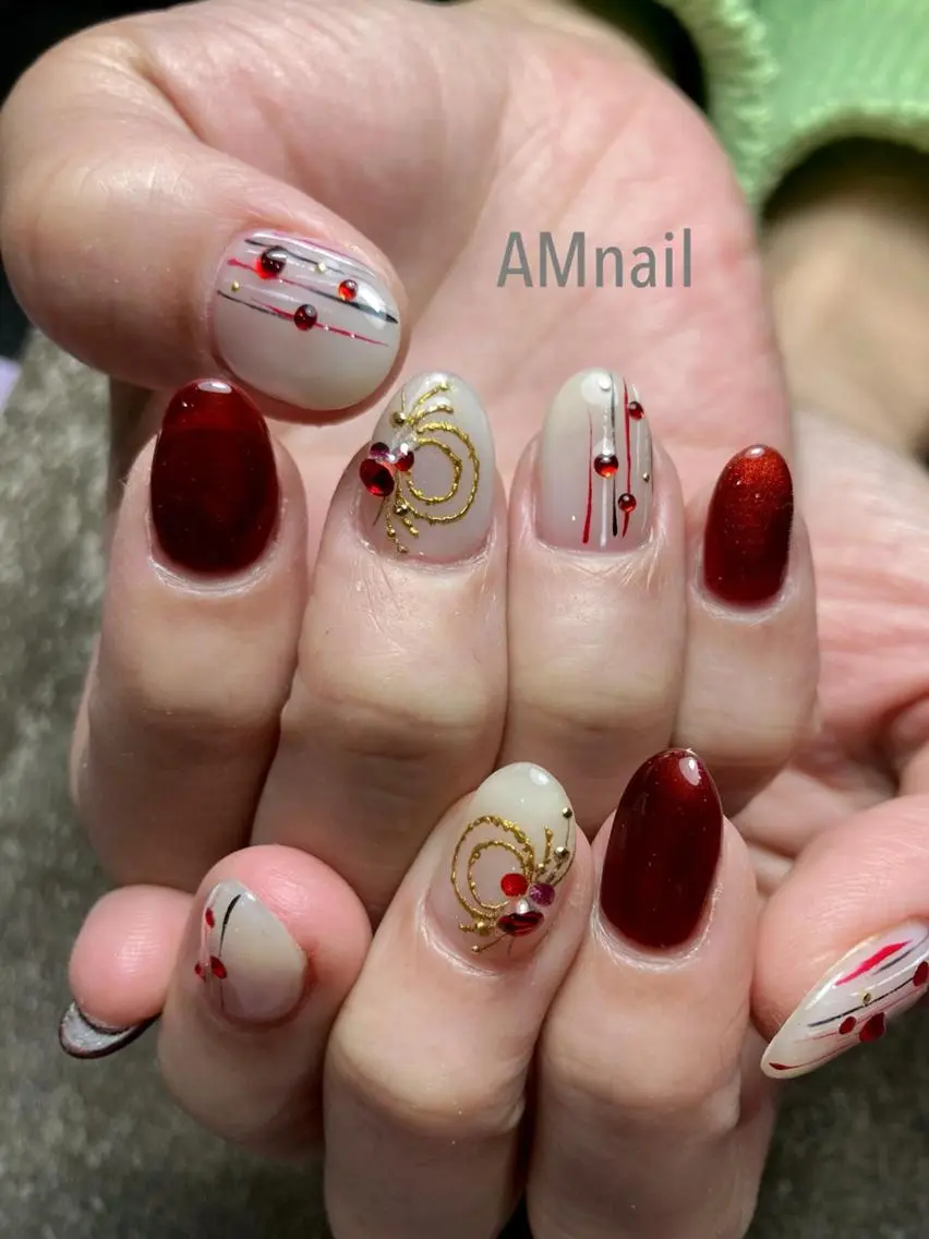 ネイル アートネイル 持ち込み ハンドネイル Am:nail 柏 SUE（スゥ）のネイルデザイン