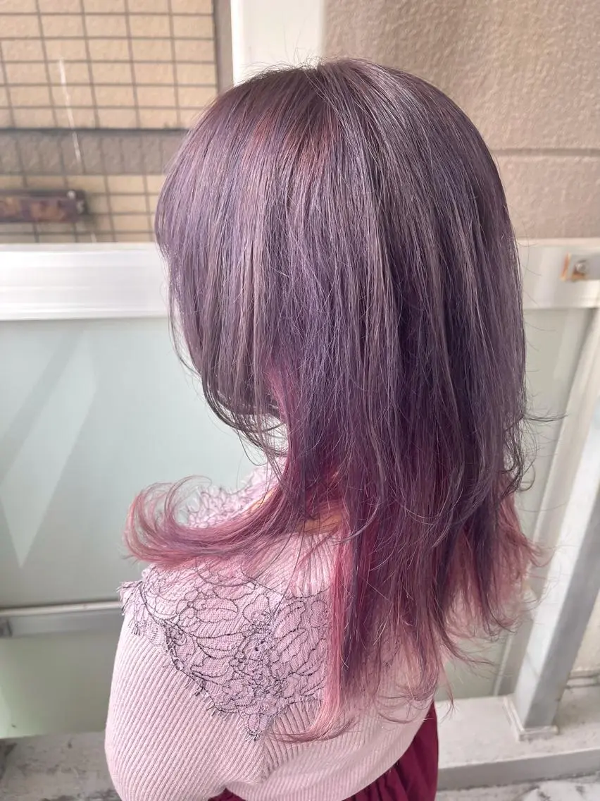 ミディアム カラー 岩谷/ブリーチ 🪽透明感カラーのヘアスタイル