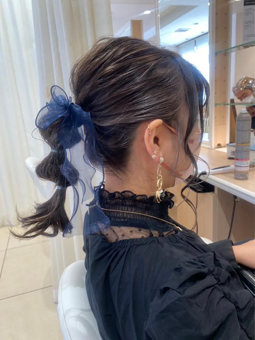 ミディアム 🩵波巻き/ツイスパ HARU💎のヘアスタイル
