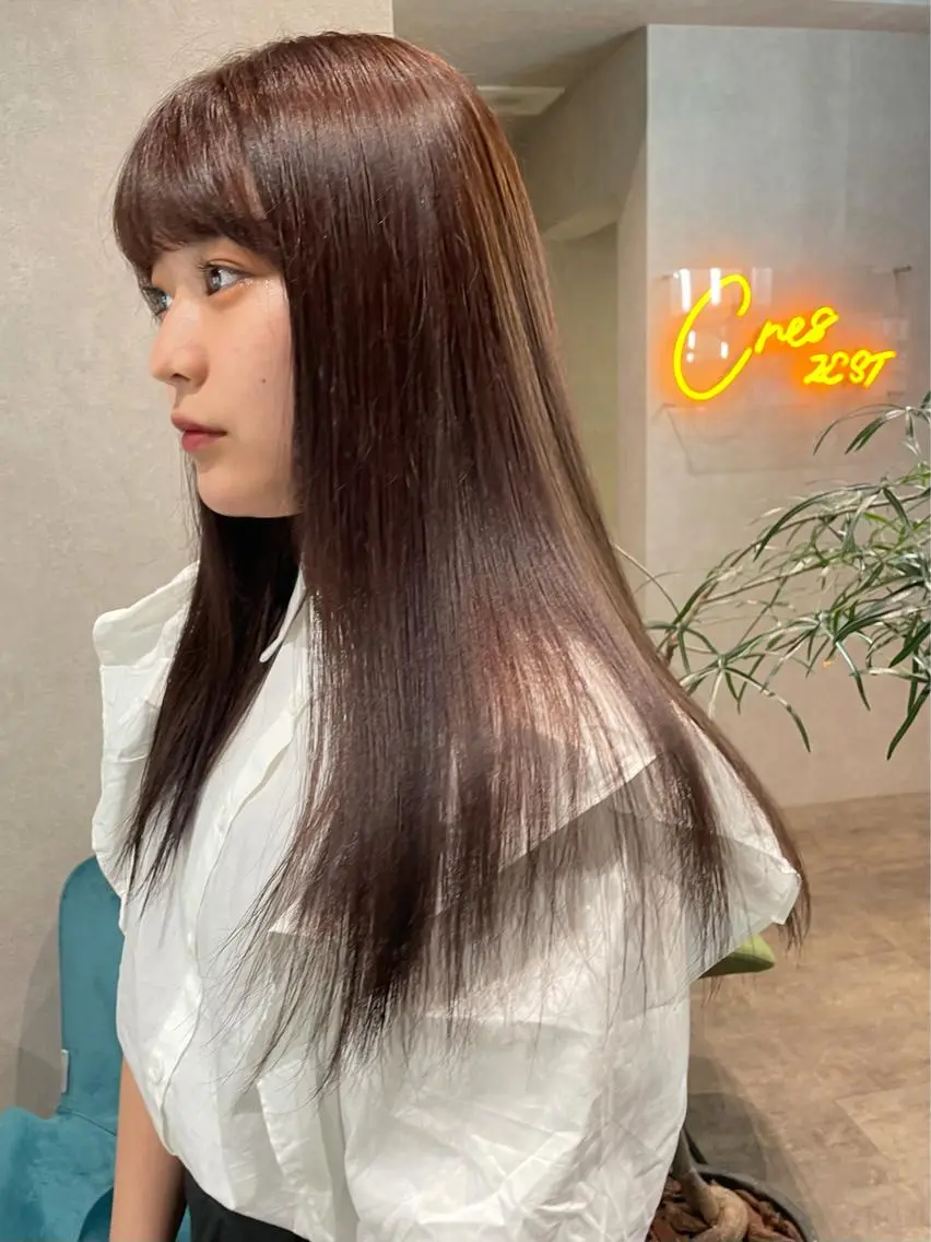 ロング カラー ブラウンカラー ヘアカラー ナチュラル透明感🌱 小山美樹子のヘアスタイル