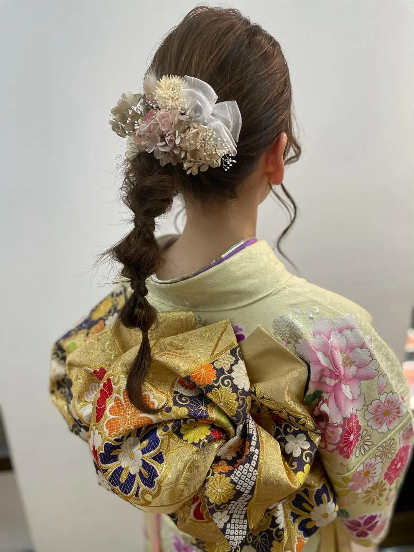 ロング ヘアアレンジ 成人式 ヘアセット IORI #韓国ヘア#髪質改善のヘアスタイル