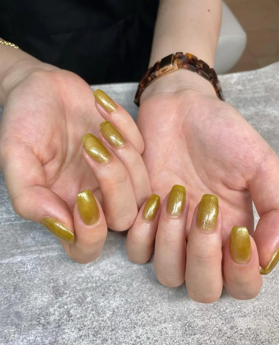 ネイル ラメ(グリッター) マグネットネイル ワンカラーネイル ハンドネイル フットネイル with hues AYAのネイルデザイン