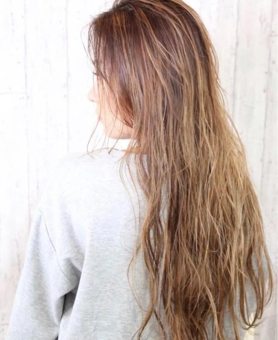 ロング カラー カット ヘアカラー トリートメント ケアブリーチ /髪質 改善/古橋圭史郎のヘアスタイル
