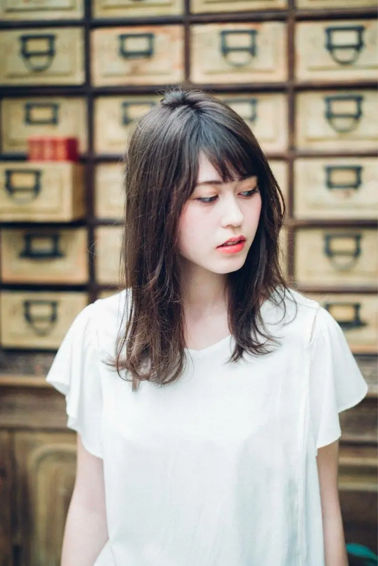 セミロング パーマ 舘野 太嘉宏のヘアスタイル