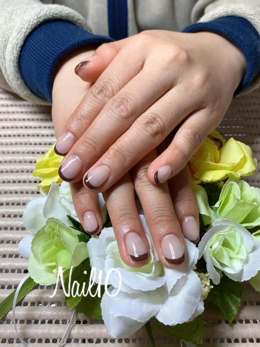 ネイル 長さ出し フレンチネイル ハンドネイル Nail10 Kakoのネイルデザイン