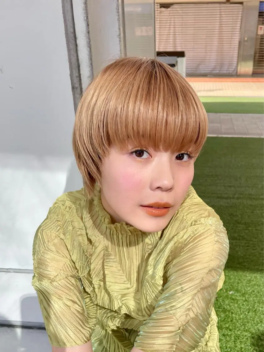 ミディアム カラー パーマ ヘアアレンジ メンズ キッズ ネイル マツエク・マツパ アイブロウ ベージュカラー tatsumi/ボブ ウルフ/レイヤーのヘアスタイル