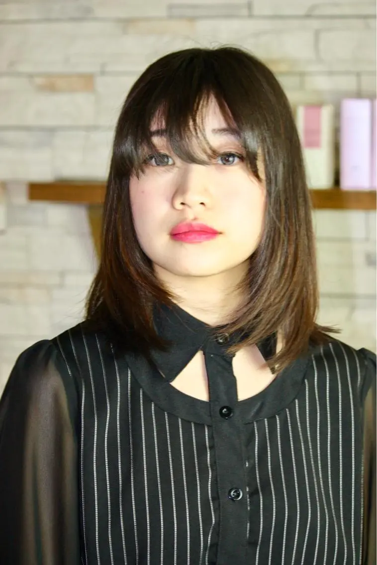 セミロング 杉田 楓真のヘアスタイル