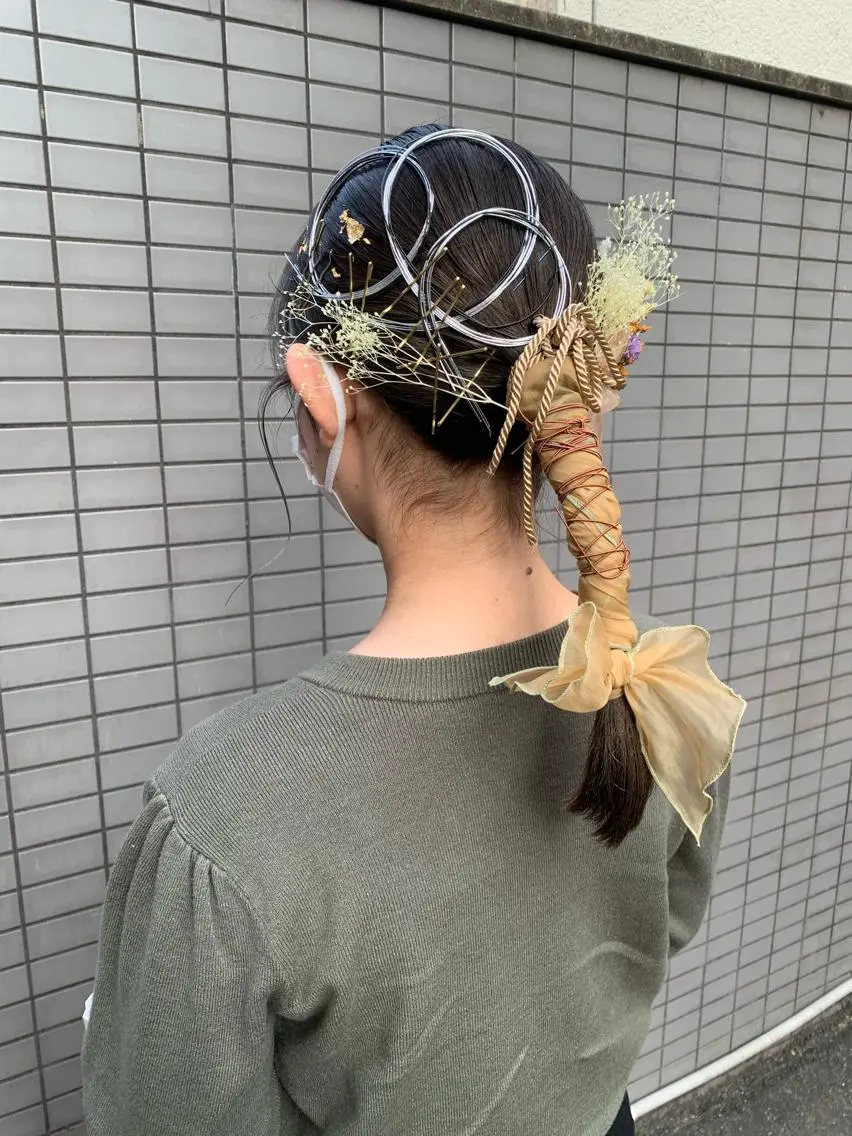 ミディアム カラー ヘアセット MARU パーマ/レイヤーのヘアスタイル