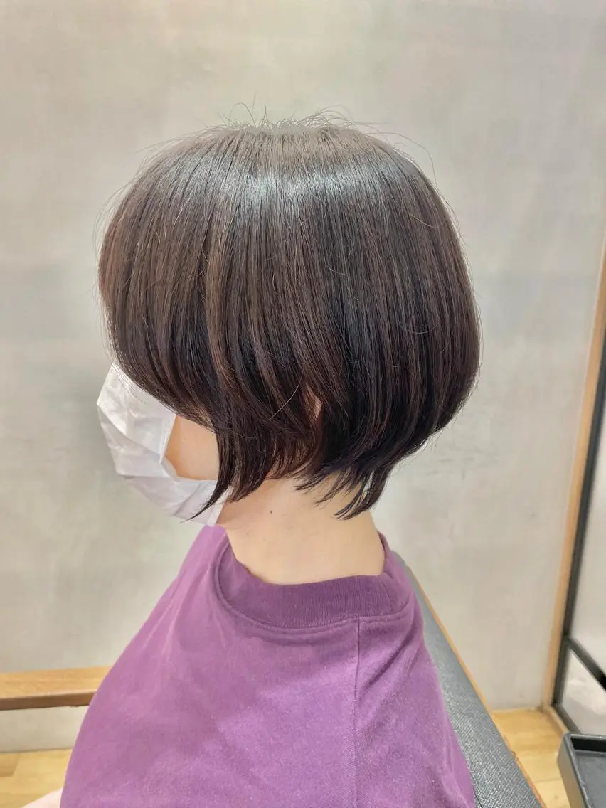 ショート ショートボブ 丸みショート ボブ ハイライト 髪質改善 シノハラ ガクト ショート/白髪ぼかしのヘアスタイル
