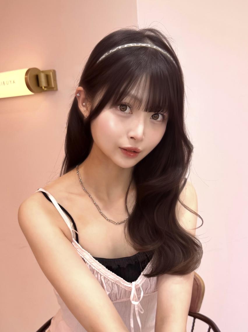 セミロング カラー ベージュカラー ブリーチ 透明感カラー ラベンダーカラー ブリーチなしカラー カット ヘアカラー トリートメント 渋谷/韓国ヘア/ 顔まわり♡Ayakaのヘアスタイル