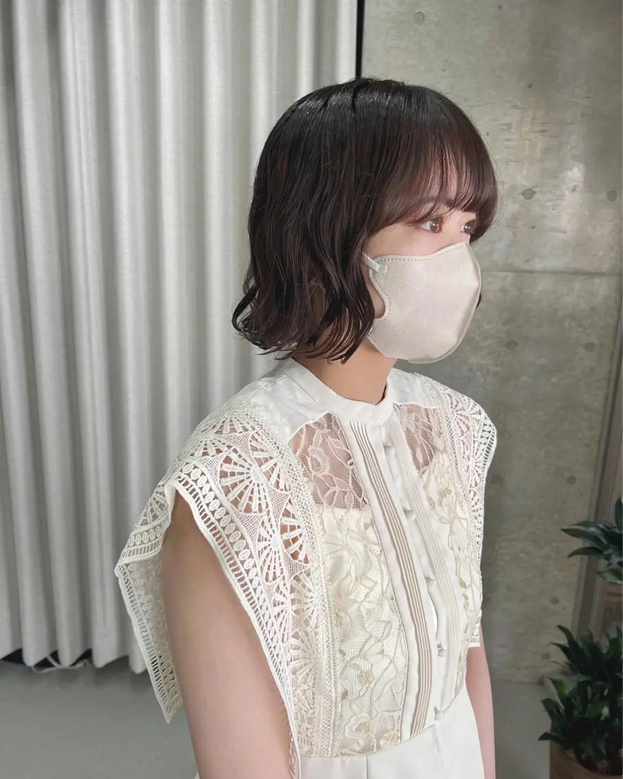 ショート パーマ カット パーマ トリートメント ボブパーマコテ巻き風 パーマNo1深江秀平のヘアスタイル