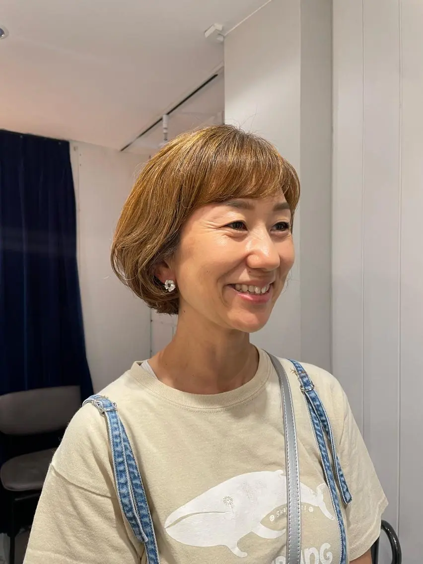 ショート パーマ ショートボブ ボブ ショートヘア レイヤー♡ 石川優奈のヘアスタイル