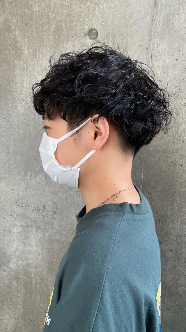 パーマ メンズ もりたみかこ 美容師お休み中のヘアスタイル