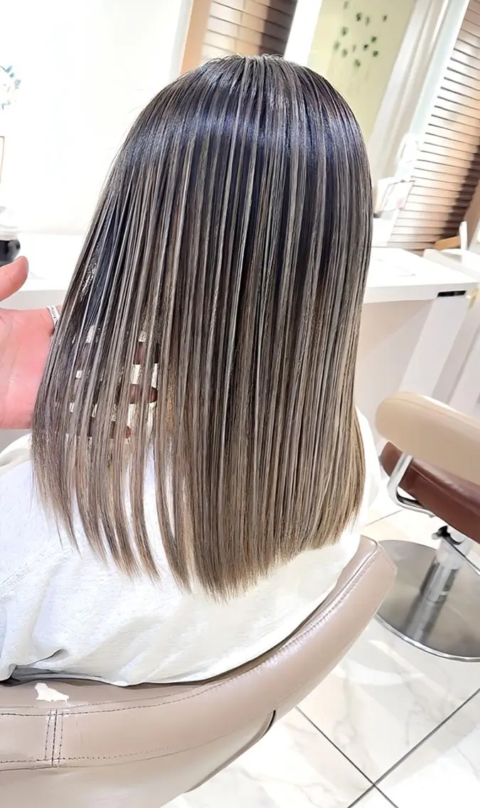 セミロング カラー ブリーチ 髪質改善 ヘアカラー 菅野翔汰/髪質改善 カラー/ブリーチのヘアスタイル
