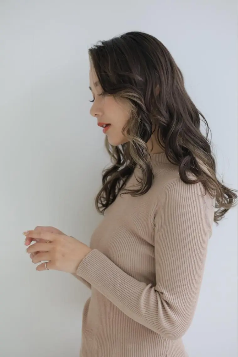 ロング カラー カット ヘアカラー トリートメント マンツーマンサロン 🤍Tanakaのヘアスタイル