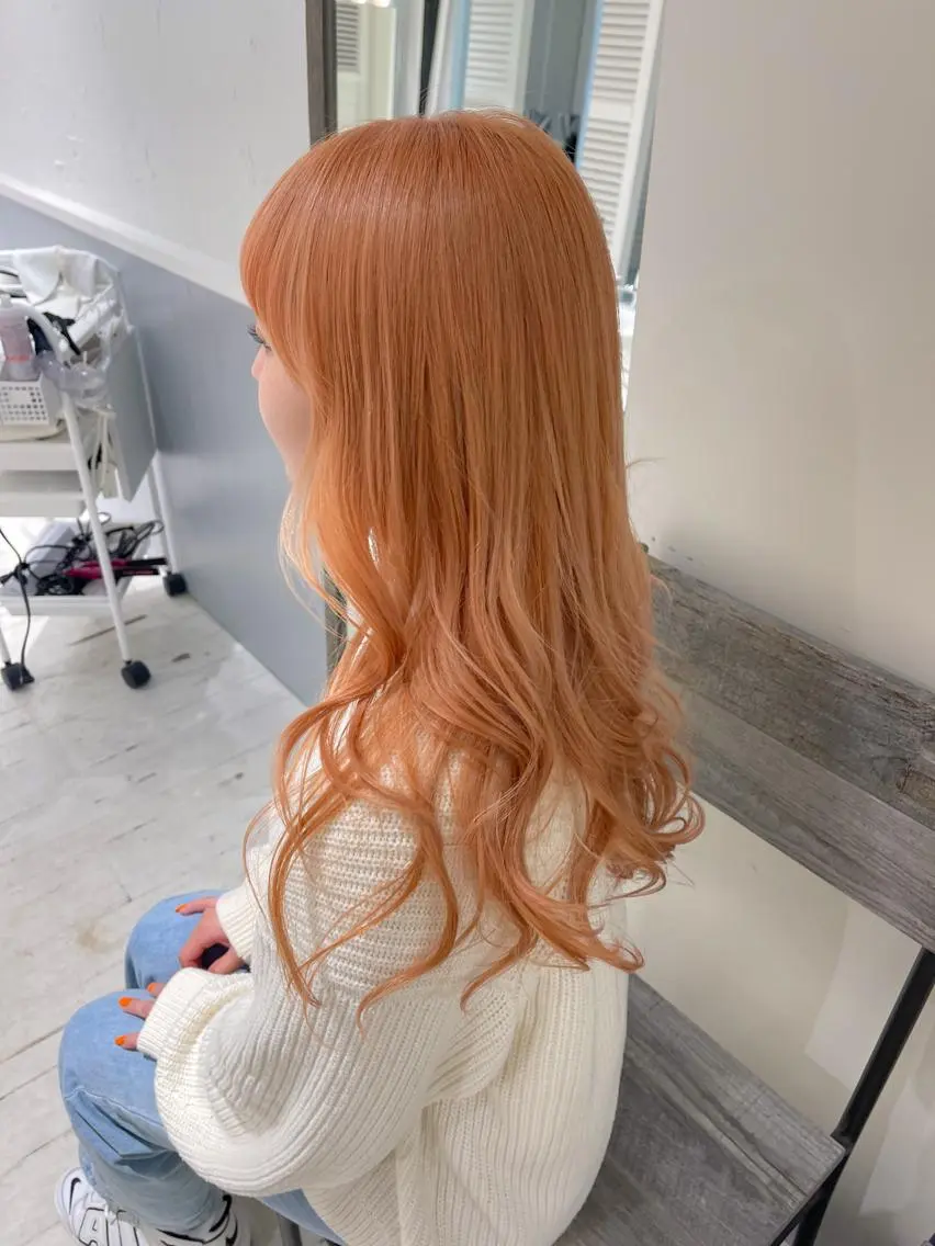 ロング カラー ハイトーンカラー ロング ボブ・韓国ヘア特化 美容師💕織茂ひかりのヘアスタイル