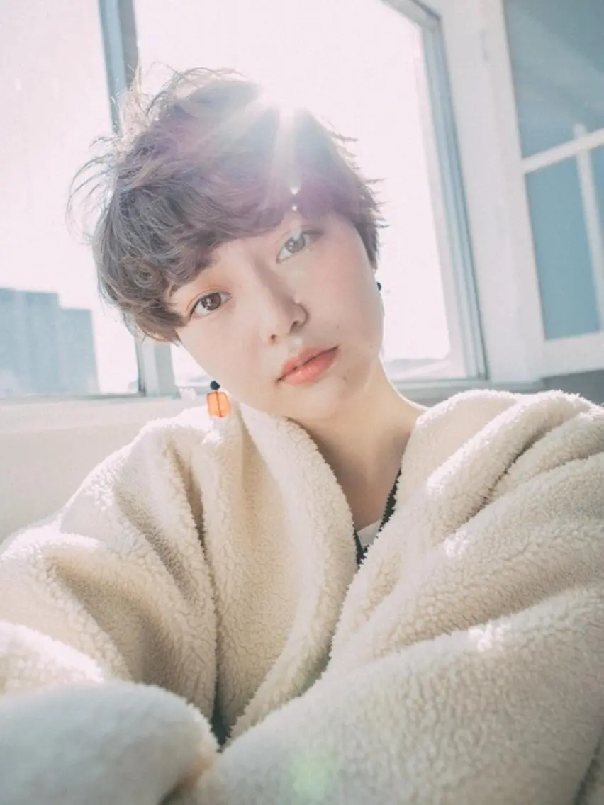 ショート カラー パーマ ヘアアレンジ メンズ キッズ ネイル マツエク・マツパ メンズウルフカット ハンサムショート アディクシーカラー 透明感カラー ボブ 藤井 仁紀のヘアスタイル