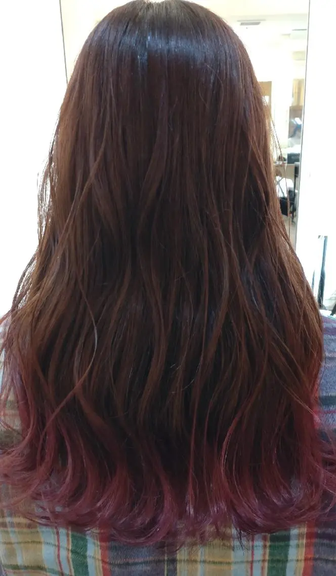 ロング ヘアカラー ヘアセット 戸高 裕也のヘアスタイル