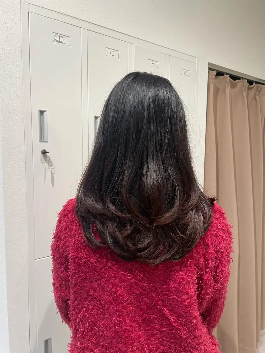 ロング ハイレイヤー レイヤーカット 酒見 里奈のヘアスタイル