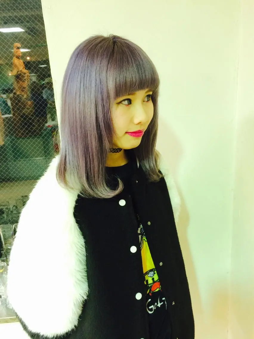 カラー ベージュカラー バイオレットカラー 平尾 拓也のヘアスタイル