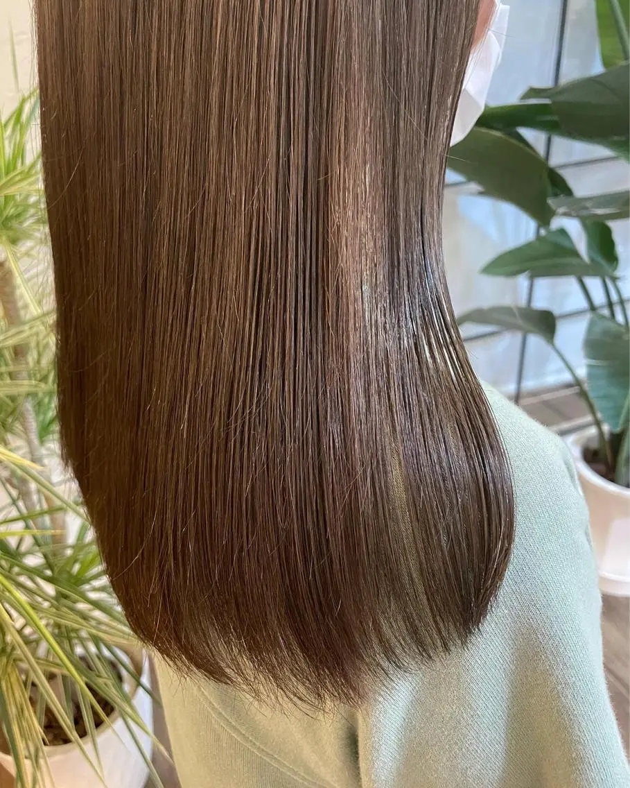 ロング カット ヘアカラー トリートメント しもかわ かほのヘアスタイル