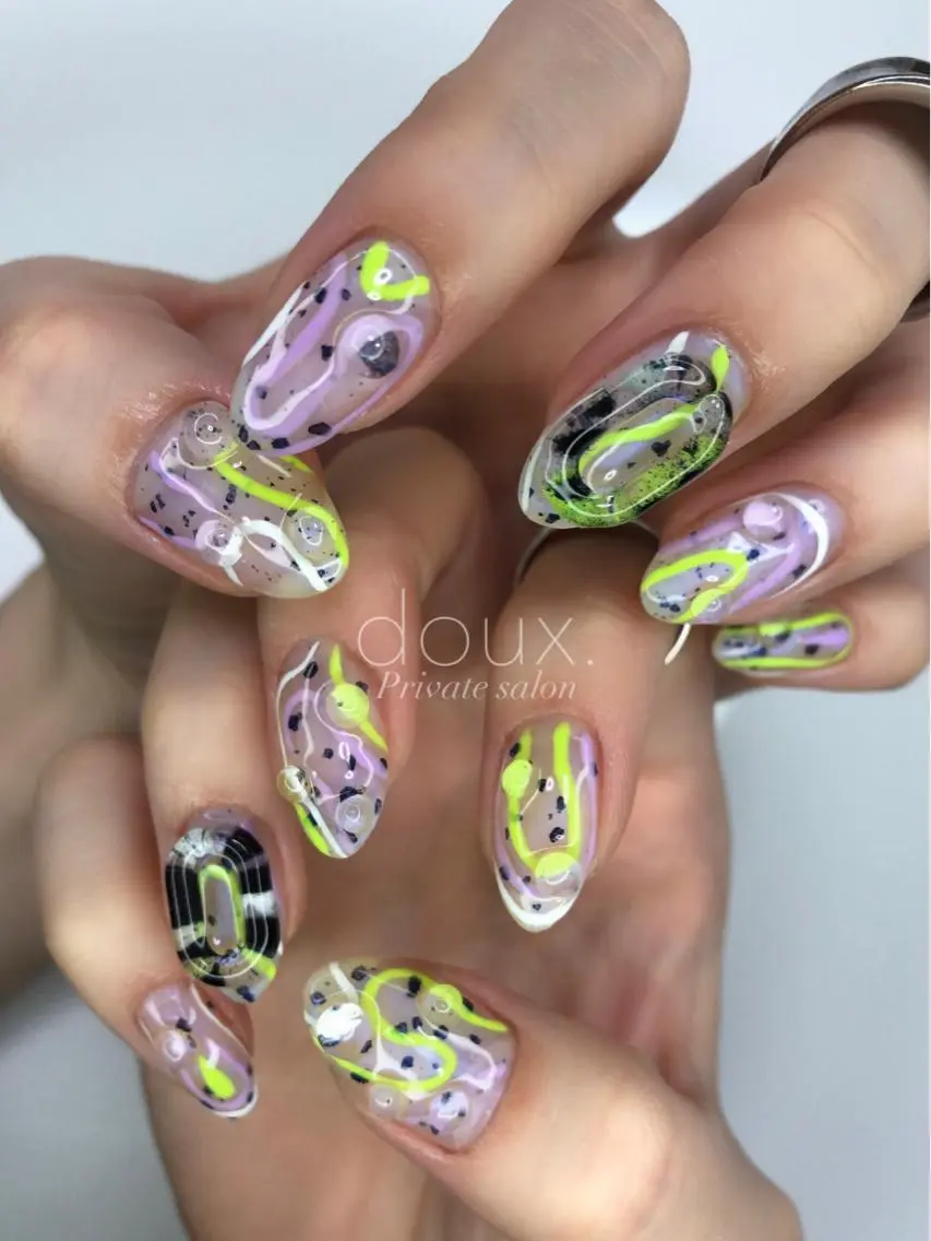 ネイル 韓国ネイル 春ネイル doux. nailのネイルデザイン