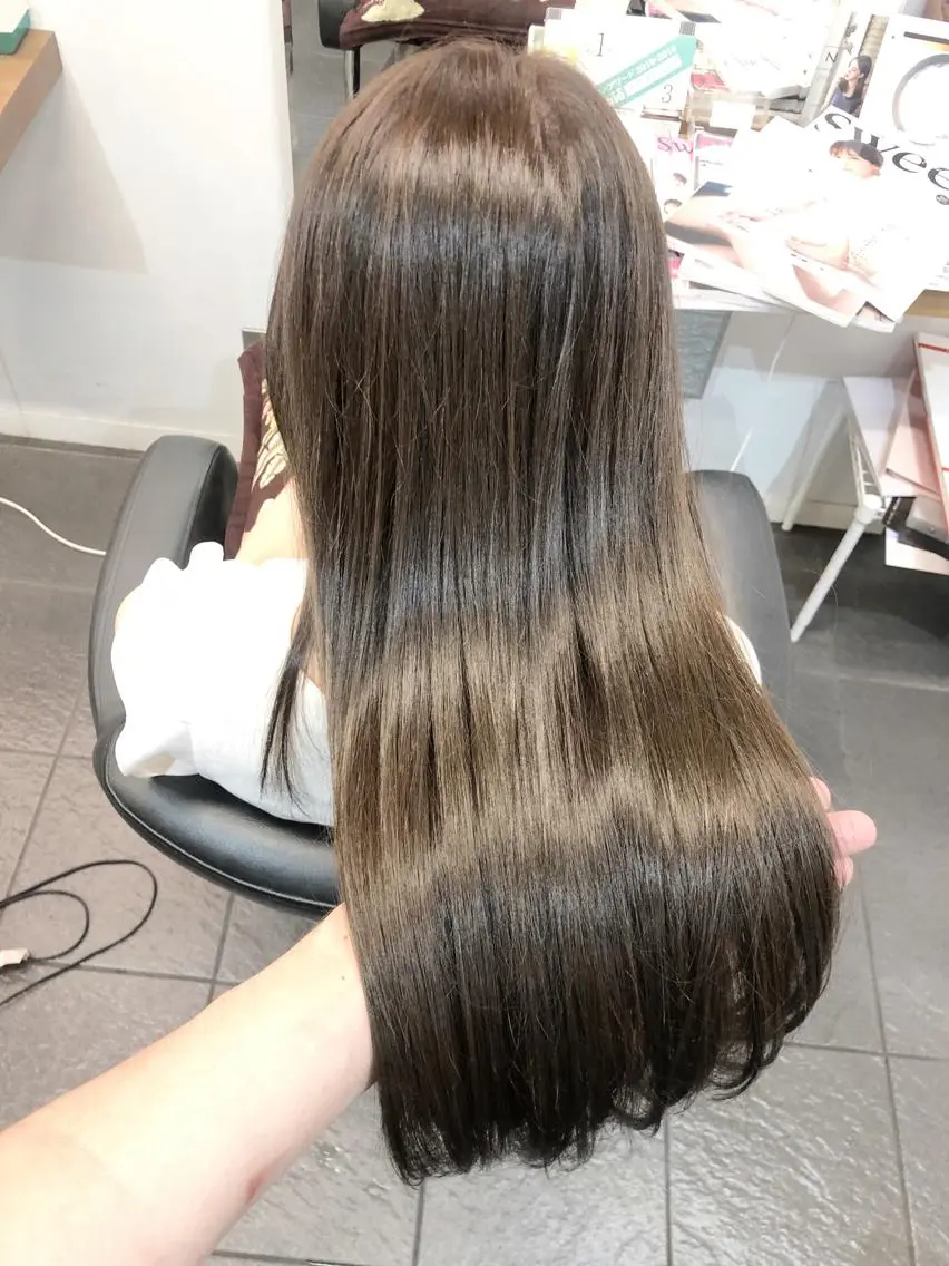 カラー アッシュ ラベンダーカラー ラベンダーアッシュ ヘアカラー トリートメント ヘッドスパ グレージュ/髪質改善 Yamato.hのヘアスタイル