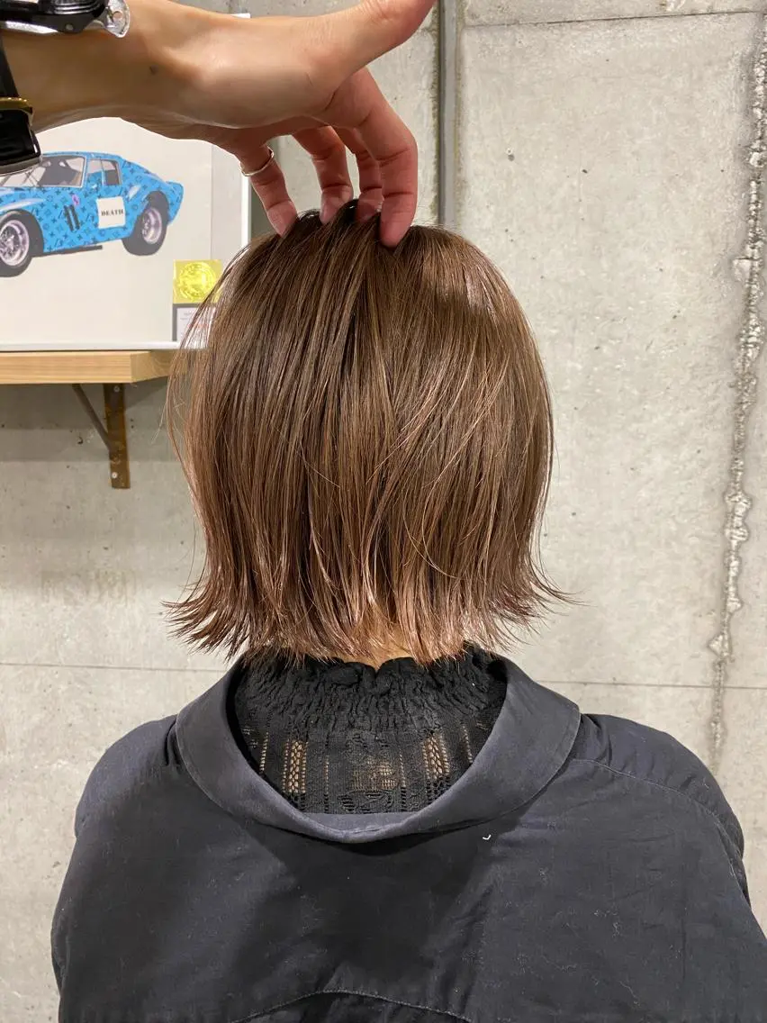 ショート カラー ベージュカラー ピンクカラー ピンクベージュ 竹嶌 健吾のヘアスタイル