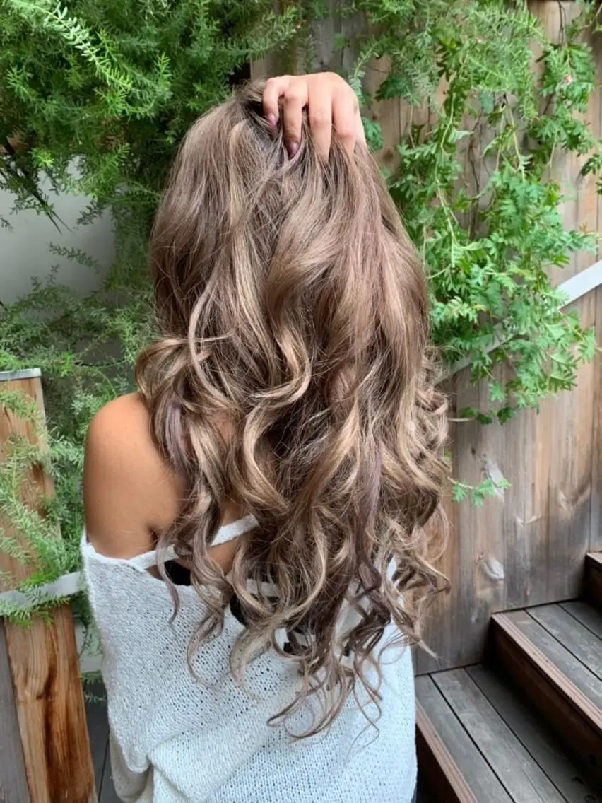 ロング カラー パーマ ヘアアレンジ Device ディバイスのヘアスタイル