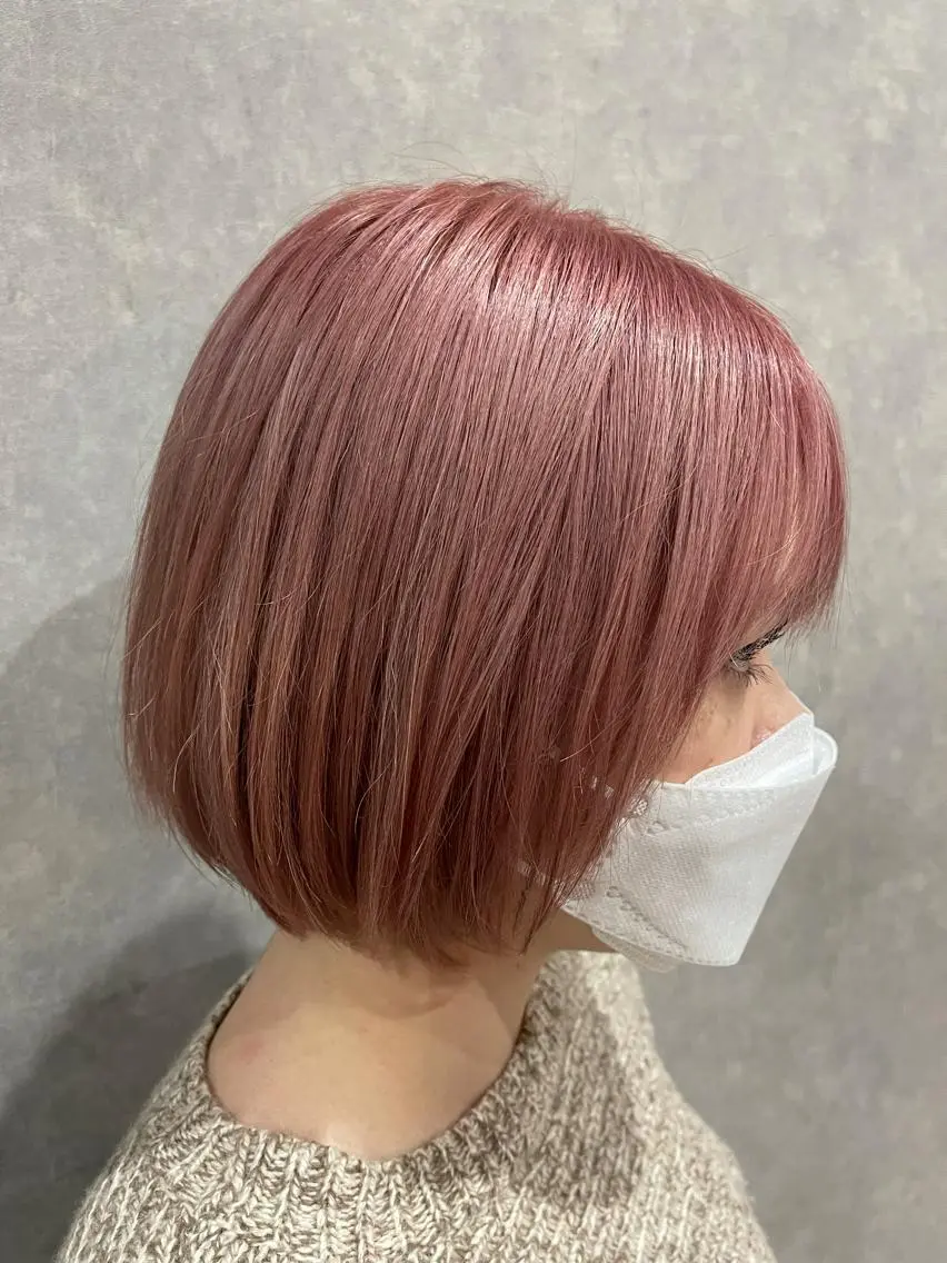 ミディアム カラー カット ヘアカラー トリートメント 一ノ瀬 暁のヘアスタイル