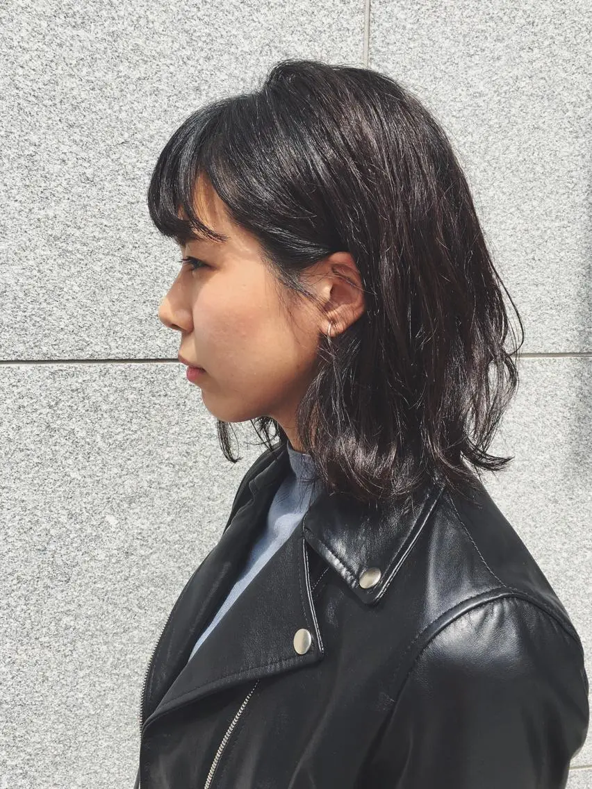ミディアム カラー パーマ ヘアアレンジ 酒井 麻里のヘアスタイル