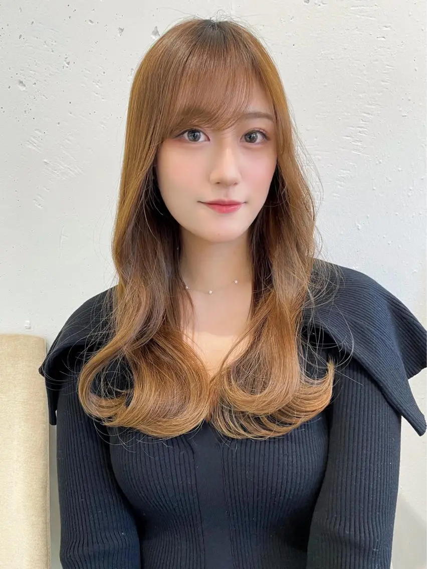 ロング カラー カット ヘアカラー トリートメント 上品ヘア🤍顔周り/ レイヤー✨/林遼一郎のヘアスタイル