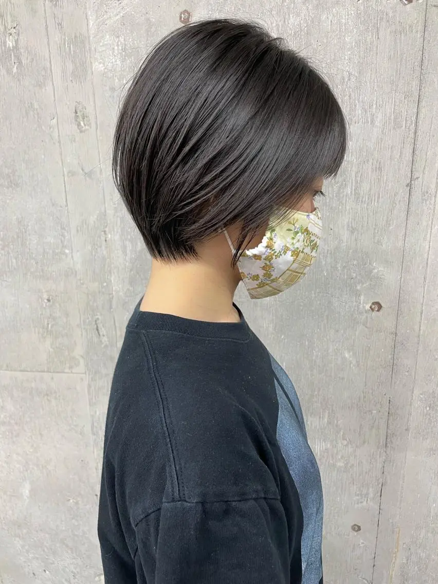 ショート カラー ショートボブ ショートレイヤー アッシュ ハイトーンカラー インナーカラー カット ヘアカラー トリートメント 江上拓郎/ショート /酸性ストレートのヘアスタイル